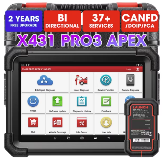 Launch X431 PRO3 APEX Diagnostic Scanner 37+ Service reset with Non-16 Pin Adapters Set
